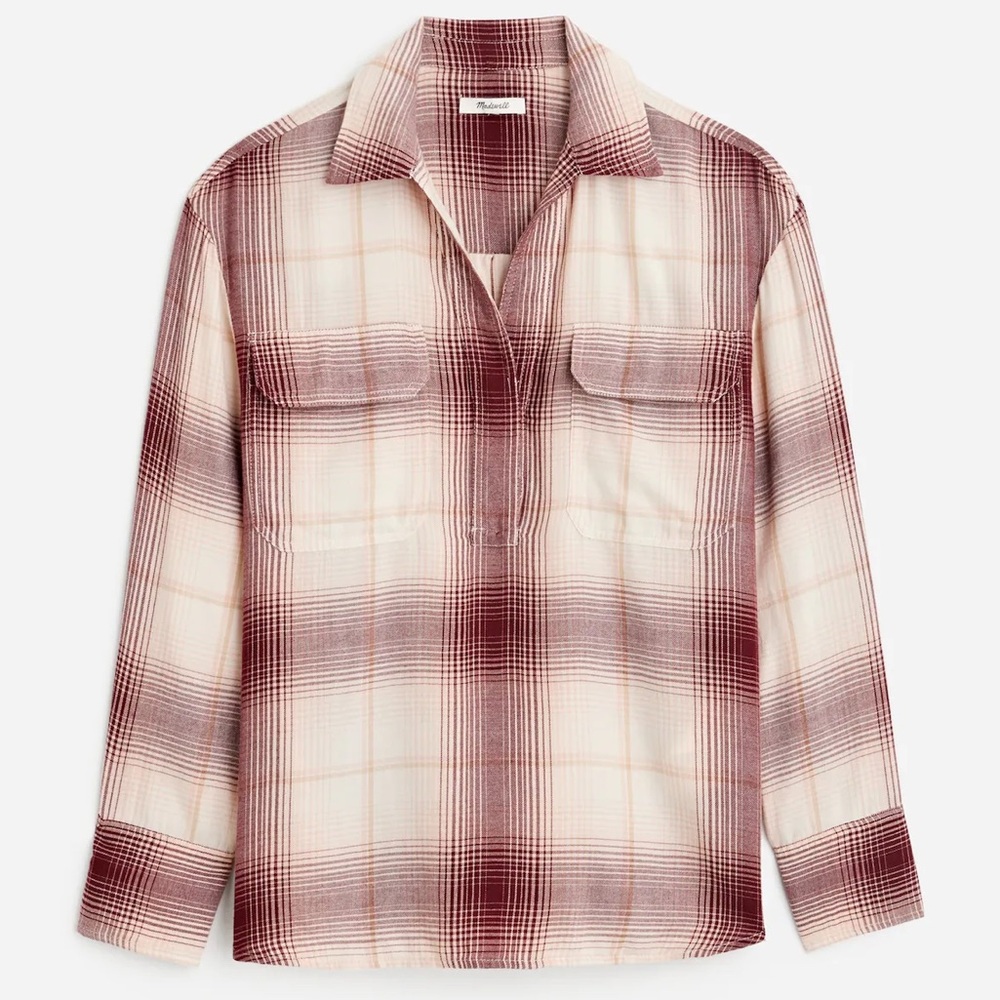 NWT Madewell || Popover Shirt in Plaid